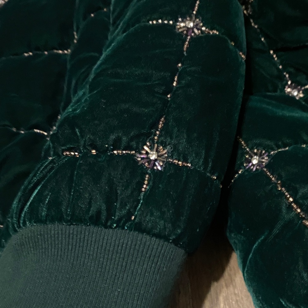 KITH MENS Green BEADED VELVET Jacket - Picture 10 of 11